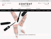 Tablet Screenshot of contentbeautywellbeing.com